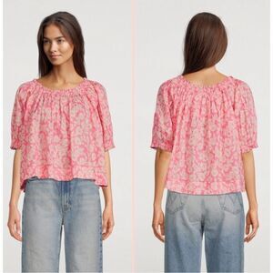 NWOT THE GREAT The Garland Top, pink $275 Sm/Med B41